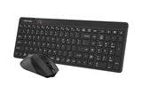 A4Tech FG2400 Air2 Wireless QuietKey Keyboard and Mouse Set (Black)