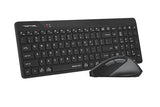 A4Tech FG2400 Air2 Wireless QuietKey Keyboard and Mouse Set (Black)