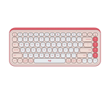 Logitech POP Icon Keys Wireless Keyboard - ROSE & OFF WHITE