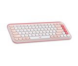 Logitech POP Icon Keys Wireless Keyboard - ROSE & OFF WHITE