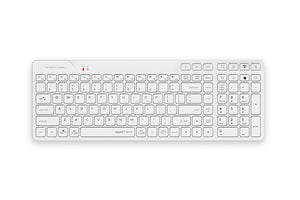 A4Tech Fstyler FBK27C AS Bluetooth & 2.4G Rechargeable Wireless Keyboard (White)