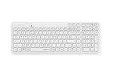 A4Tech Fstyler FBK27C AS Bluetooth & 2.4G Rechargeable Wireless Keyboard (White)