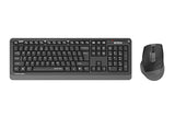 A4Tech FGS1035Q Fstyler 2.4G QuietKey Wrist-Protect Combo Set Wireless Keyboard and Silent Click Mouse | Grey
