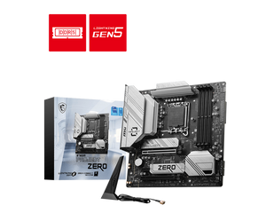 MSI B760M PROJECT ZERO Intel LGA1700 DDR5 WIFI6E Motherboard