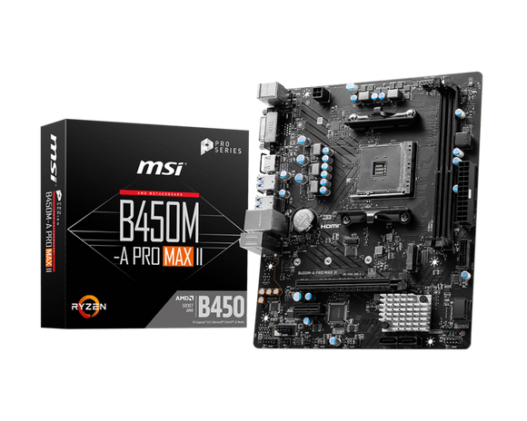 MSI B450M-A PRO MAX II AMD AM4 DDR4 Motherboard