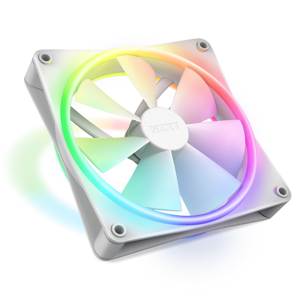 NZXT F140 RGB DUO 140mm Dual-sided Case Fan (White x 1)