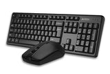 A4Tech 3330N | 3330NS Wireless Desktop Keyboard & Mouse (Black)