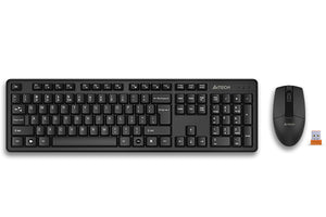 A4Tech 3330N | 3330NS Wireless Desktop Keyboard & Mouse (Black)