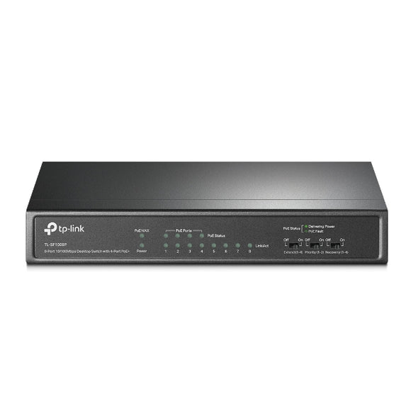 TP-Link TL-SF1008P V7 8-Port 10/100Mbps Desktop Switch with 4-Port PoE+