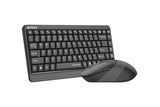 A4Tech FGS1110Q Fstyler 2.4G Quiet Key Wrist-Protect Combo Set Wireless Keyboard and Mouse (Grey)