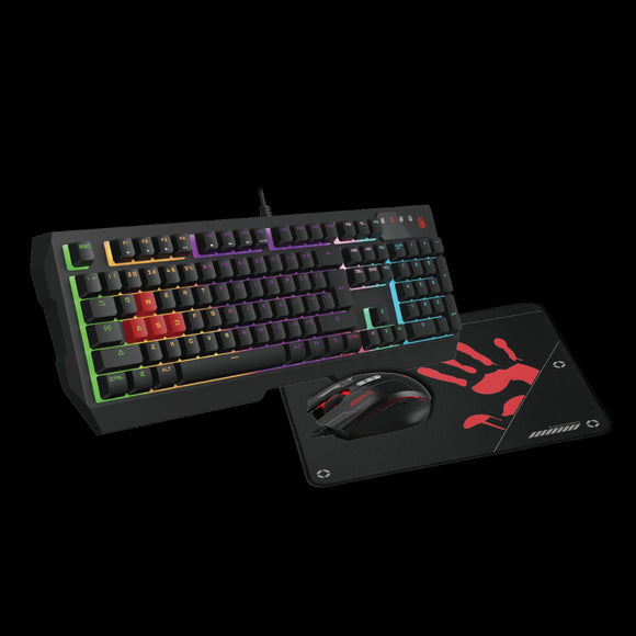 Bloody B1700 NEON Gaming Desktop Keyboard, Mouse and Mouse pad