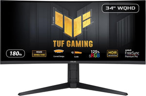 ASUS TUF Gaming VG34VQL3A Curved 34" WQHD 180Hz (OC) 1500R FreeSync Premium Pro 1ms DisplayHDR 400 Gaming Monitor