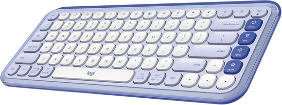 Logitech POP Icon Keys Wireless Keyboard - LILAC & OFF WHITE