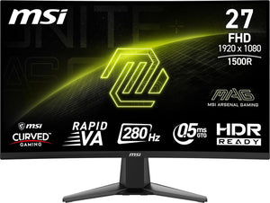 MSI MAG 276CXF 27" FHD Curved Screen 15000R Rapid VA 280Hz 0.5ms HDR Ready Gaming Monitor