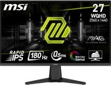 MSI MAG 275QF WQHD 27" Rapid IPS 180Hz 0.5Hz HDR Ready Gaming Monitor