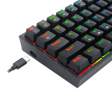 Redragon K628 Pollux 75% Wired RGB Gaming Keyboard, 78 Keys Hot-Swappable Compact Mechanical Gaming Keyboard