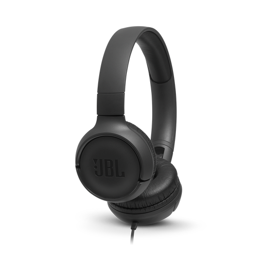 JBL Tune 500 Wired On-Ear Headphones (Black)