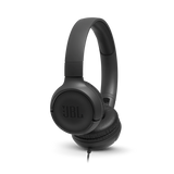 JBL Tune 500 Wired On-Ear Headphones (Black)