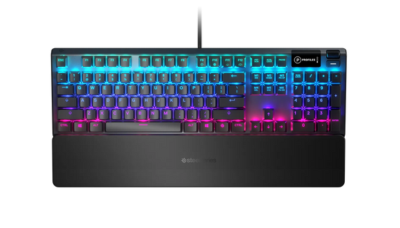 SteelSeries Apex 5 Hybrid Mechanical RGB Gaming Keyboard - Hybrid Blue Switch (US English)