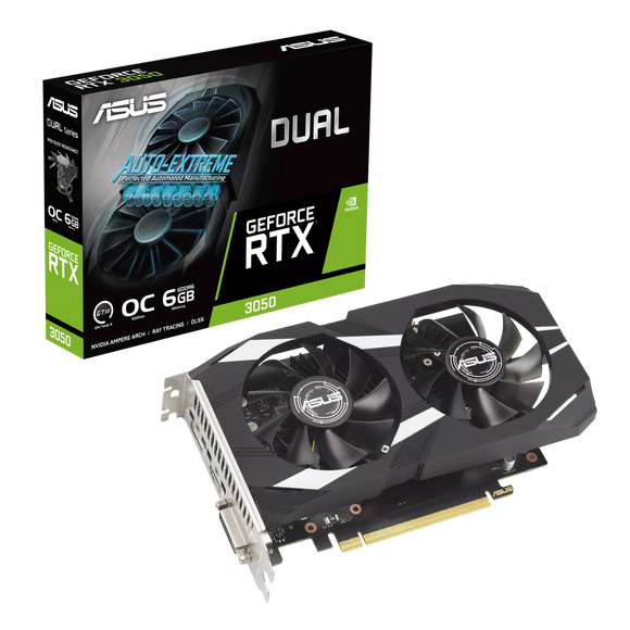 ASUS Dual GeForce RTX™ 3050 OC Edition 6GB GDDR6 Video Graphics Card