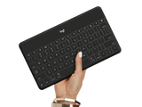 Logitech KEYS-TO-GO Ultra-light, Ultra-Portable Bluetooth Keyboard for iPhone, iPad, Apple TV and Mac (Black)