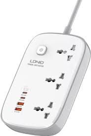 LDNIO SC3416 3 AC Outlets 4 USB Power Strip