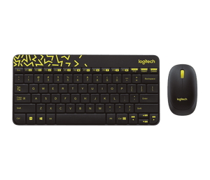 Logitech MK240 NANO Wireless Keyboard and Mouse Combo (black/ chartreuse yellow)