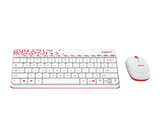 Logitech MK240 NANO Wireless Keyboard and Mouse Combo (white/ vivid red)