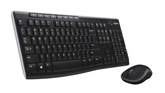 Logitech MK270R Wireless Keyboard and Mouse Combo (Black)