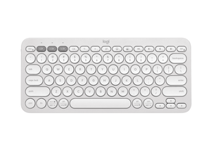 Logitech PEBBLE KEYS 2 K380S Multi-Device Bluetooth Keyboard (Tonal White)