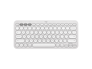 Logitech PEBBLE KEYS 2 K380S Multi-Device Bluetooth Wireless Keyboard (Tonal White)