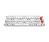 Logitech POP Icon Keys Wireless Keyboard - OFF WHITE & ORANGE
