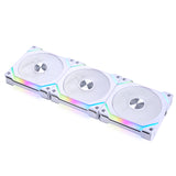 Lian Li UNI FAN SL120 V2 RGB Revolutionized Daisy-Chain ARGB Case Fan with Controller (White x 3)