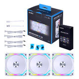 Lian Li UNI FAN SL120 V2 RGB Revolutionized Daisy-Chain ARGB Case Fan with Controller (White x 3)