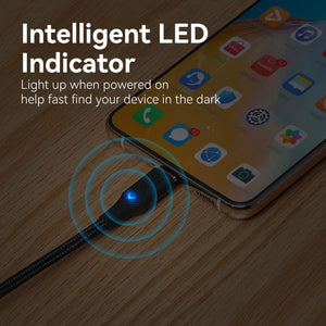 Vention Nylon Braided USB 2.0 C Male to C Male 3A Cable LED Type