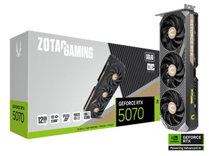 ZOTAC GAMING GeForce RTX 5070 SOLID OC 12GB GDDR7 192bit PCIE5.0 Graphics Card